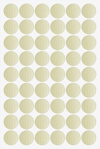 54 piezas en 1 hoja autoadhesivas para agujeros para tornillos de plástico, tapas de plástico sin tornillos, cubierta texturizada de madera de 0.827