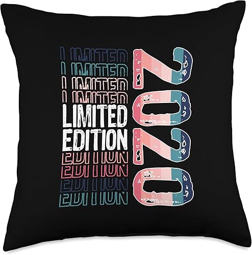 Limited Edition Vintage 2020 Retro Birthday Throw Pillow