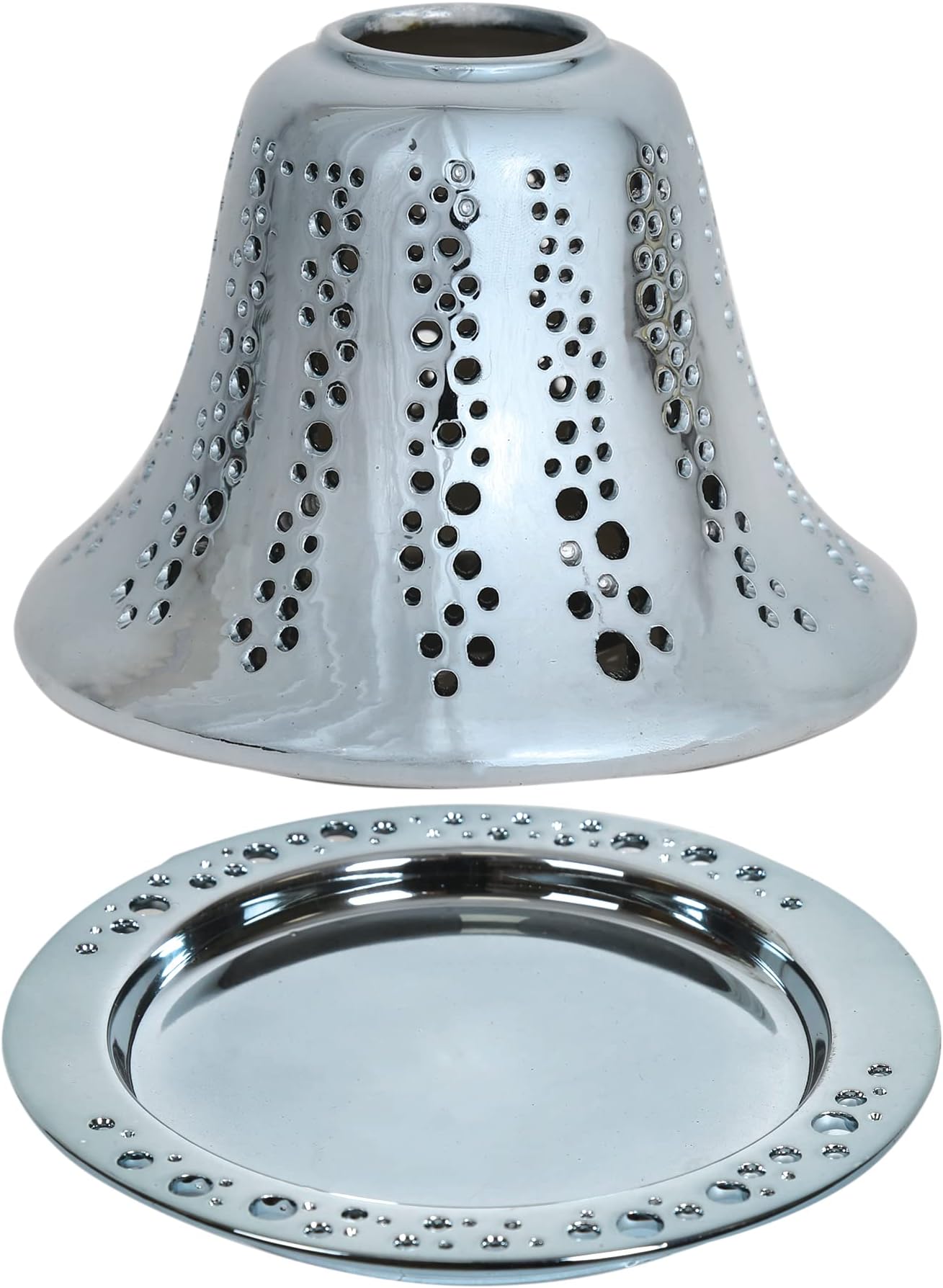 Midnight Ceramic Candle Shade & Tray