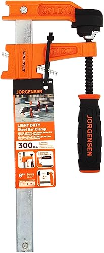 Jorgensen 3706-LD Abrazadera de barra de acero ligera de 6 pulgadas