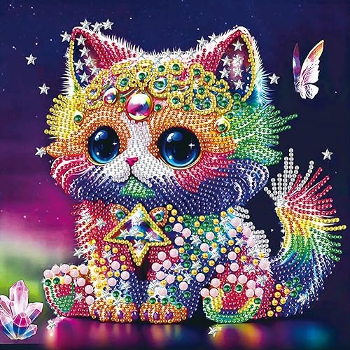 Stalente Kits de pintura de diamantes para adultos, kits de arte de diamantes de forma especial 5D para principiantes, pintura de diamantes de