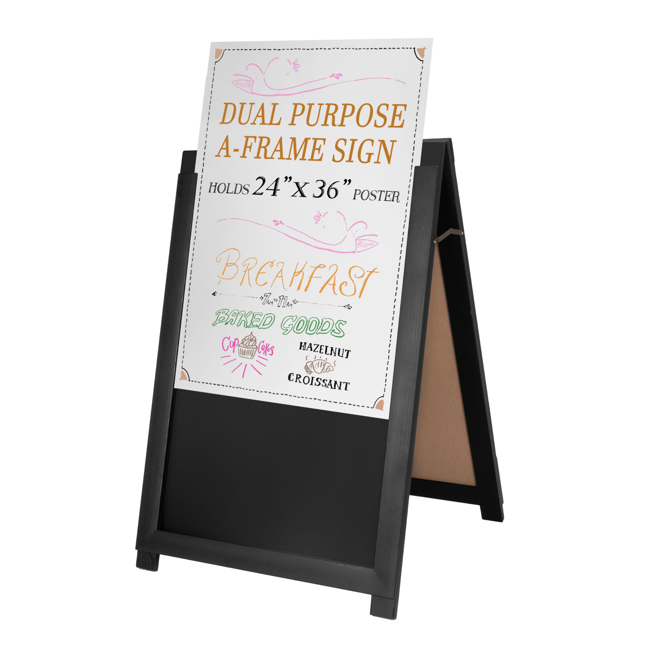 Amazon.com : Ilyapa 2 in 1 A Frame Sign Holder and Chalkboard