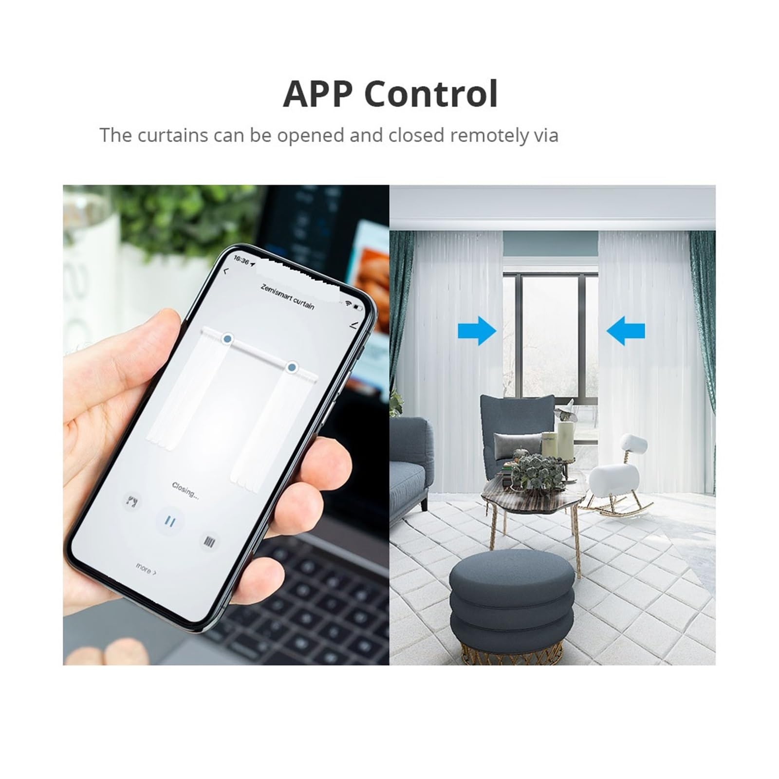 Control De Voz Eléctrico Elegante Motorizado De La Autocaravana De La Pista De La Cortina Que Empalma(2m Set)