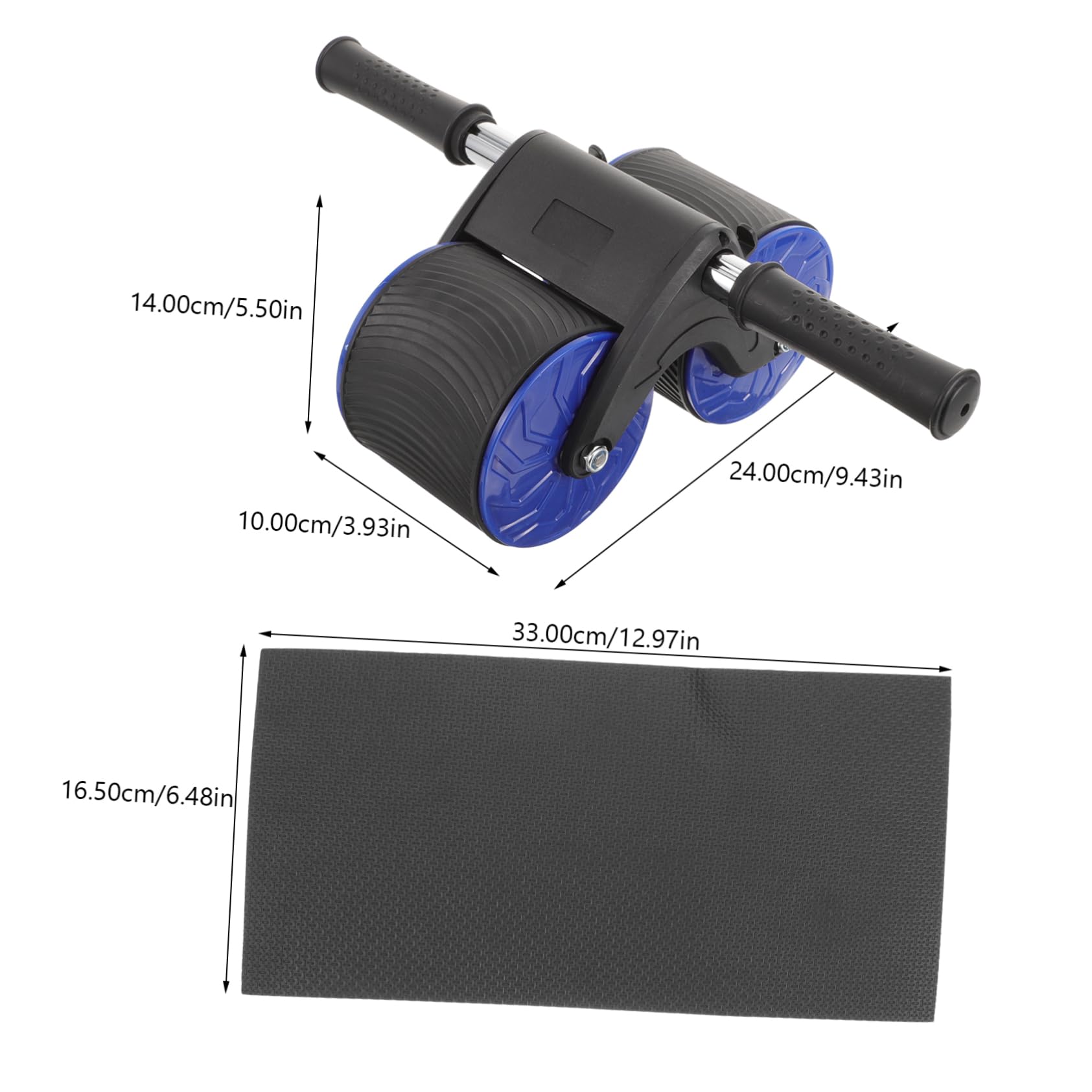Toyvian Rueda para Abdominales con Rebote Automático, Textura Antideslizante y Diseño Portátil, 1 Set para Entrenamiento en Casa