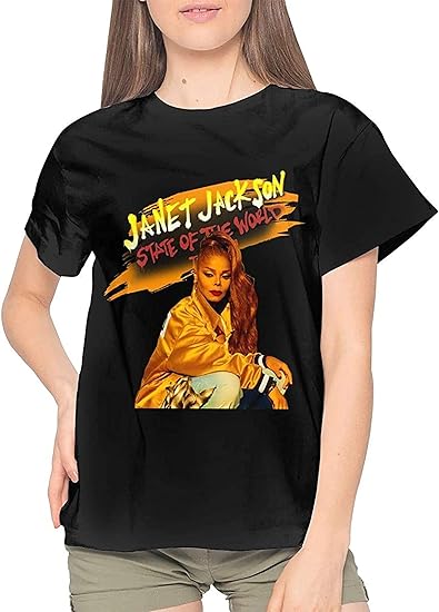 Amazon | 目を引くジャネットジャクソン Tシャツレディースコットン 