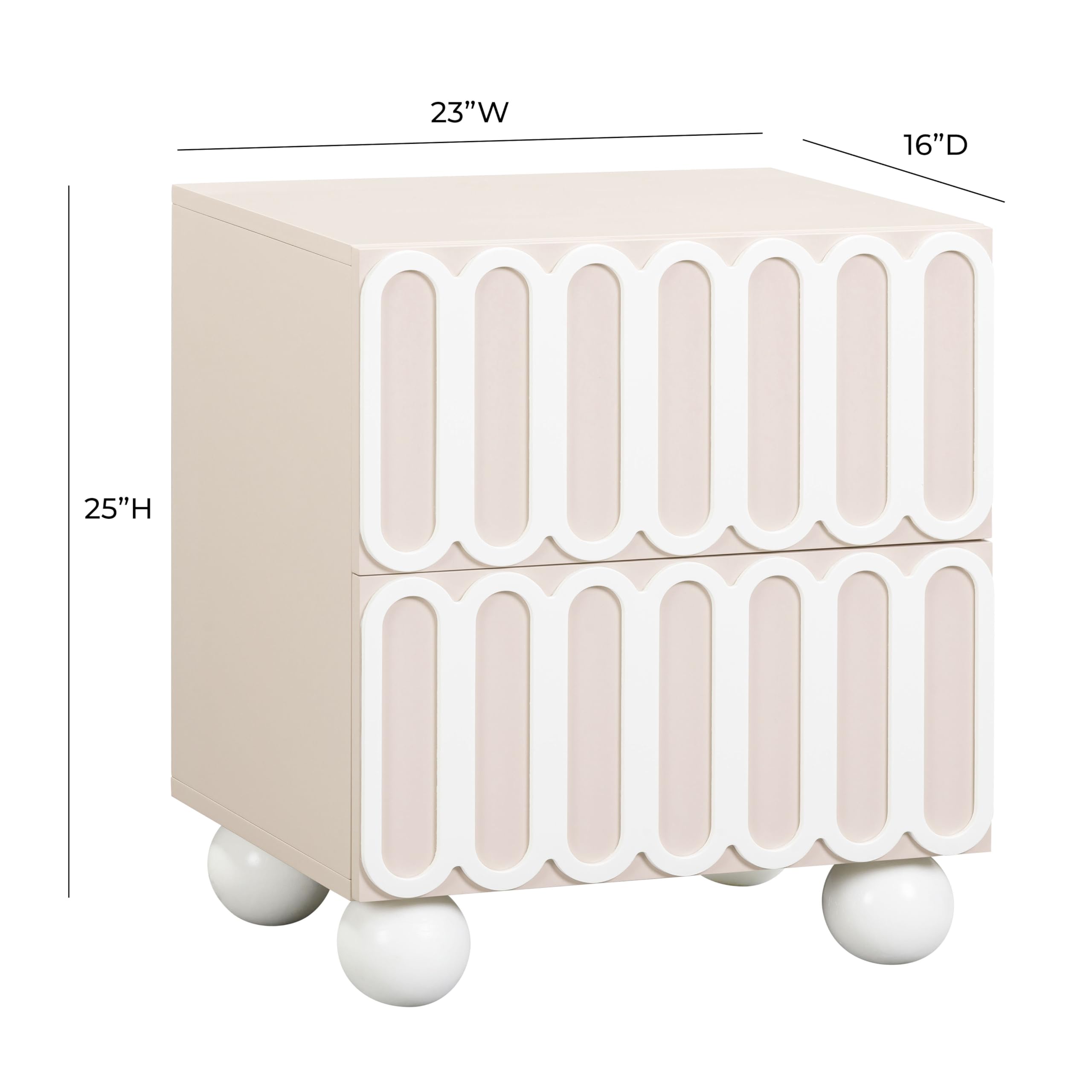 Amazon.com: Tori Motif Taupe Nightstand : Home & Kitchen