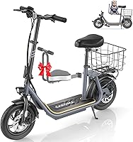Vista 96 de Caroma Electric Scooter with Seat, Max 30 Miles Range&20MPH Speed, Peak 800/1200W Motor, Foldable Electric Scooter for Adults and Teens, Commuter E