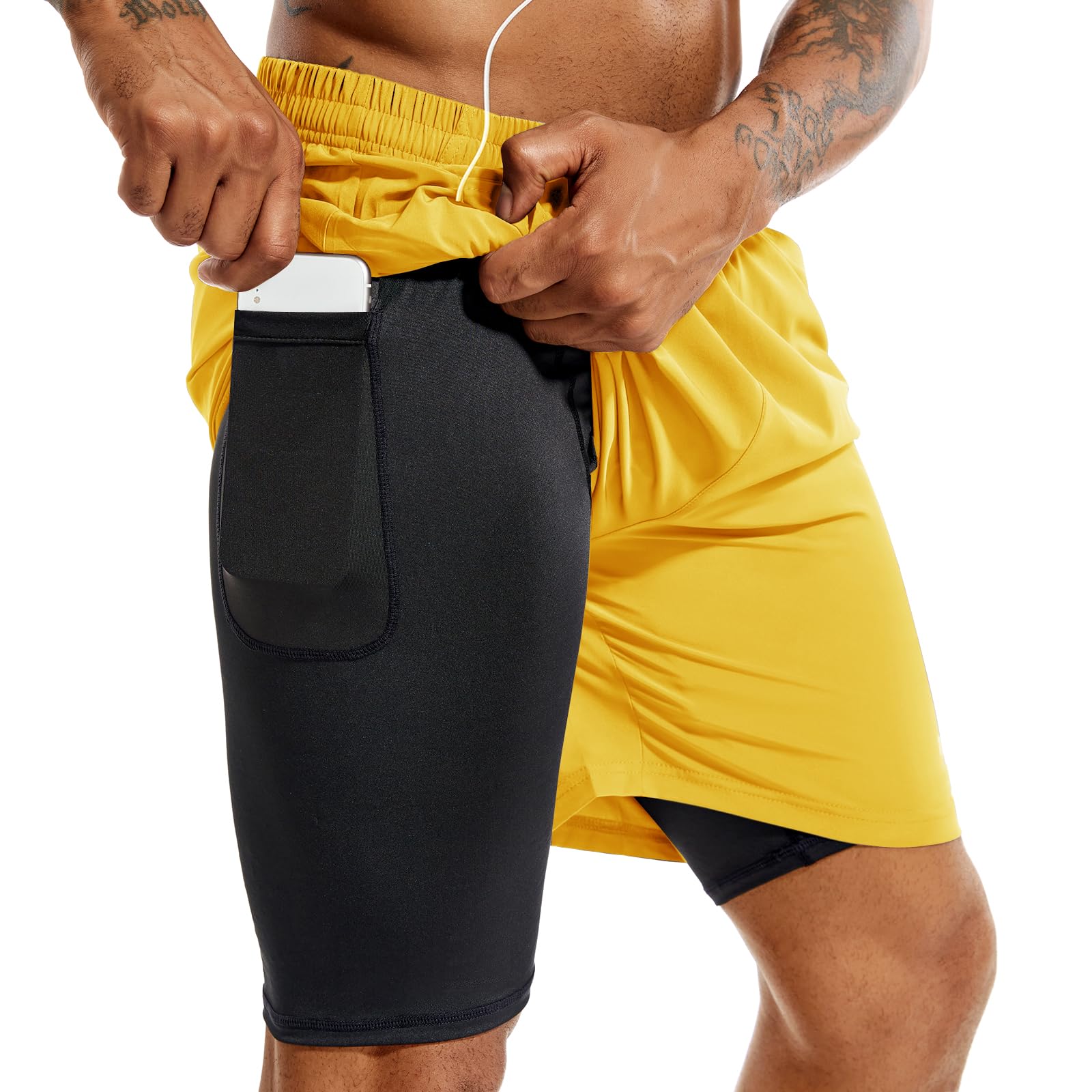 Men's 2 in 1 Running Shorts (5' or 7')