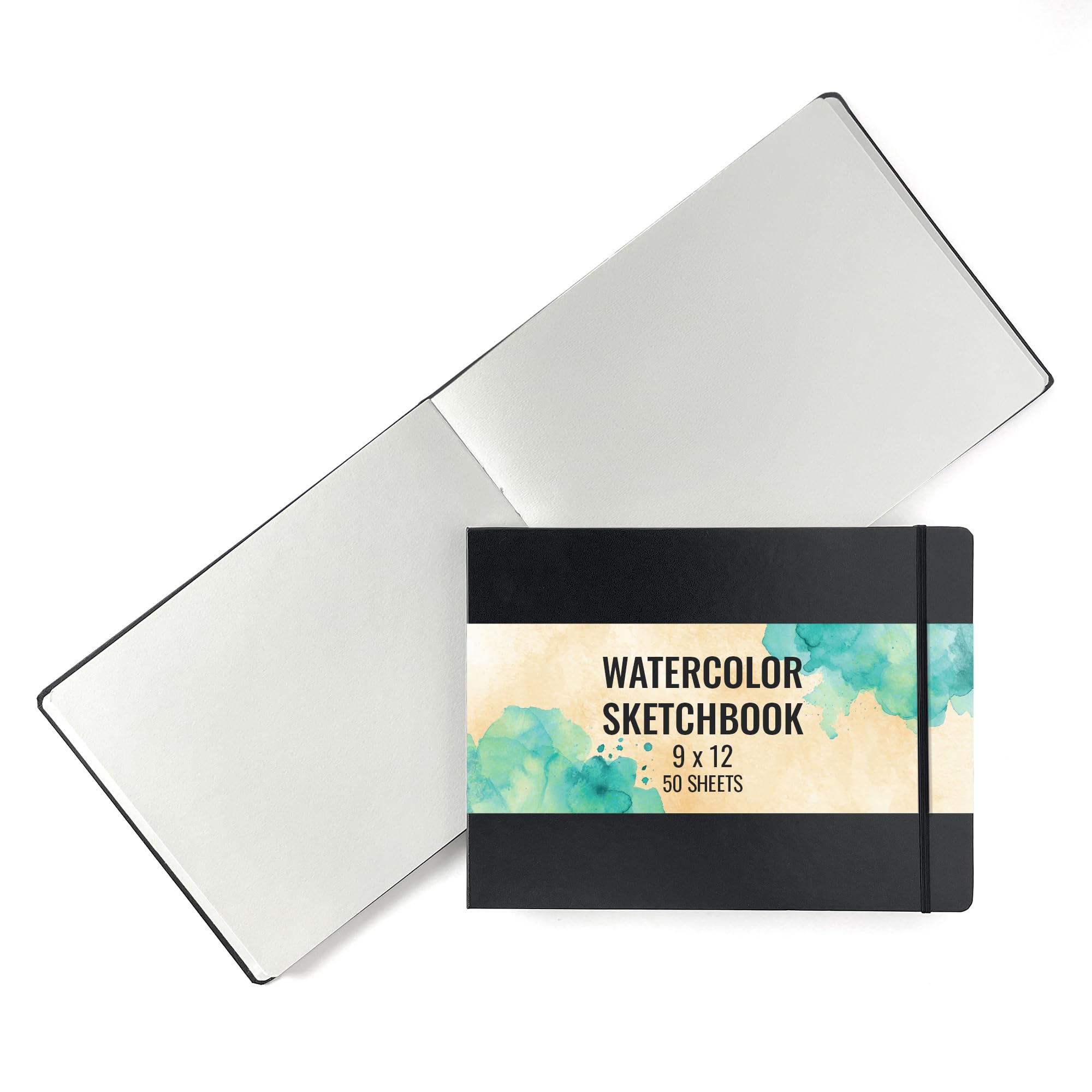 ArtSkills Watercolor Journal for Painting, 200 GSM Sketchbook with Watercolor Paper, 50 9” x 12” Sheets