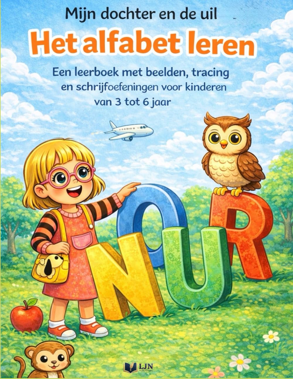 Mijn dochter en de uil - Het alfabet leren: Een leerboek met beelden, tracing en schrijfoefeningen voor kinderen van 3 tot 6 jaar