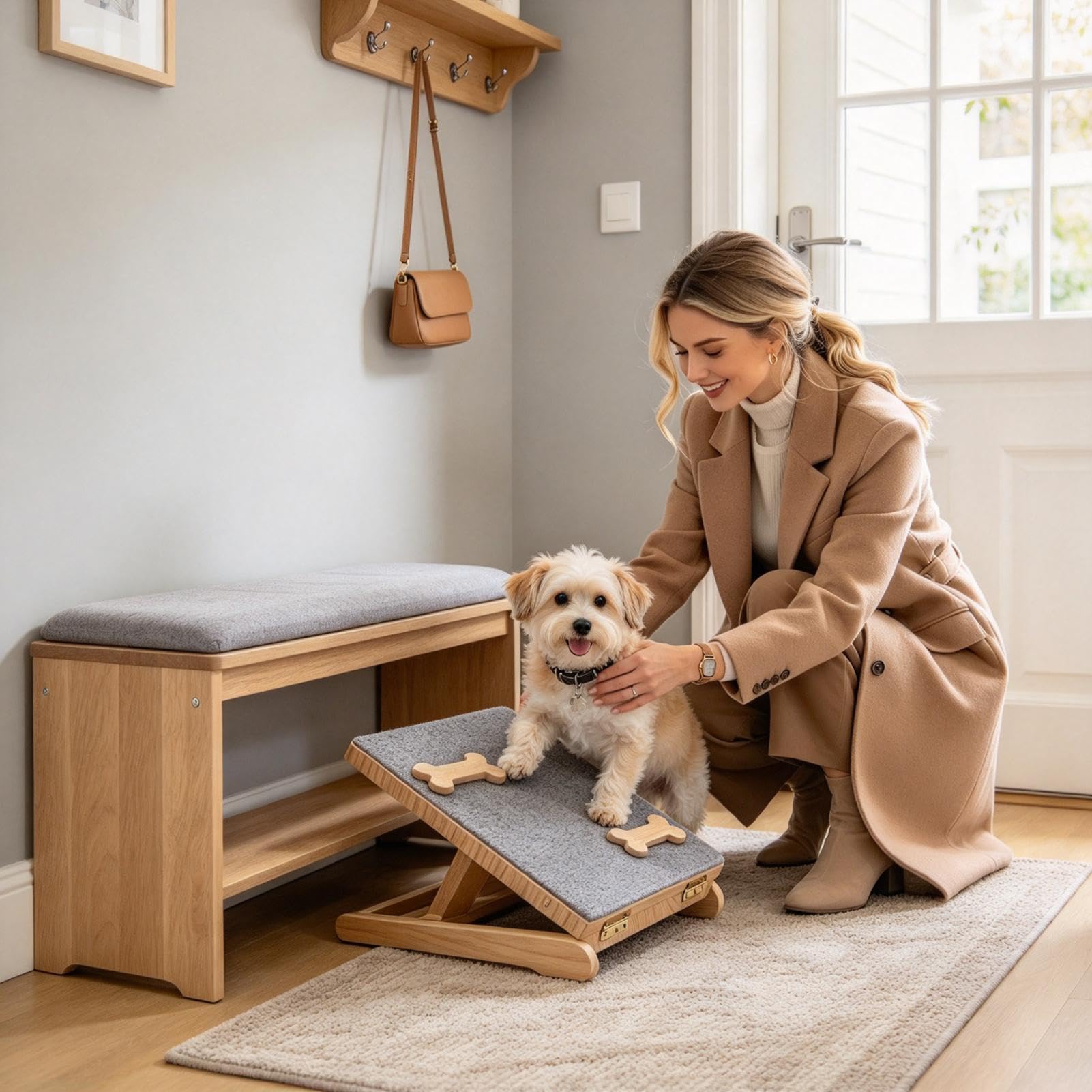 Rampa para escalones para Perros: escalones Ajustables para Subir Mascotas