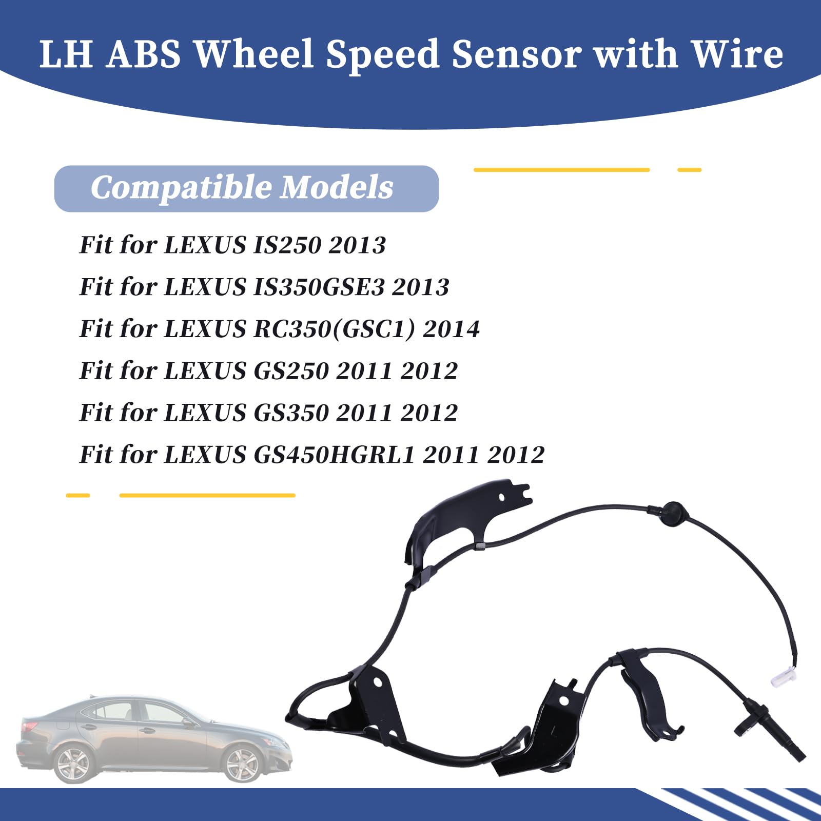 89546-30080 トヨタ レクサス GS350 IS300 RC300 G Amazon.com: Getfarway 89546-30080 / LH ABS Wheel Speed Sensor with