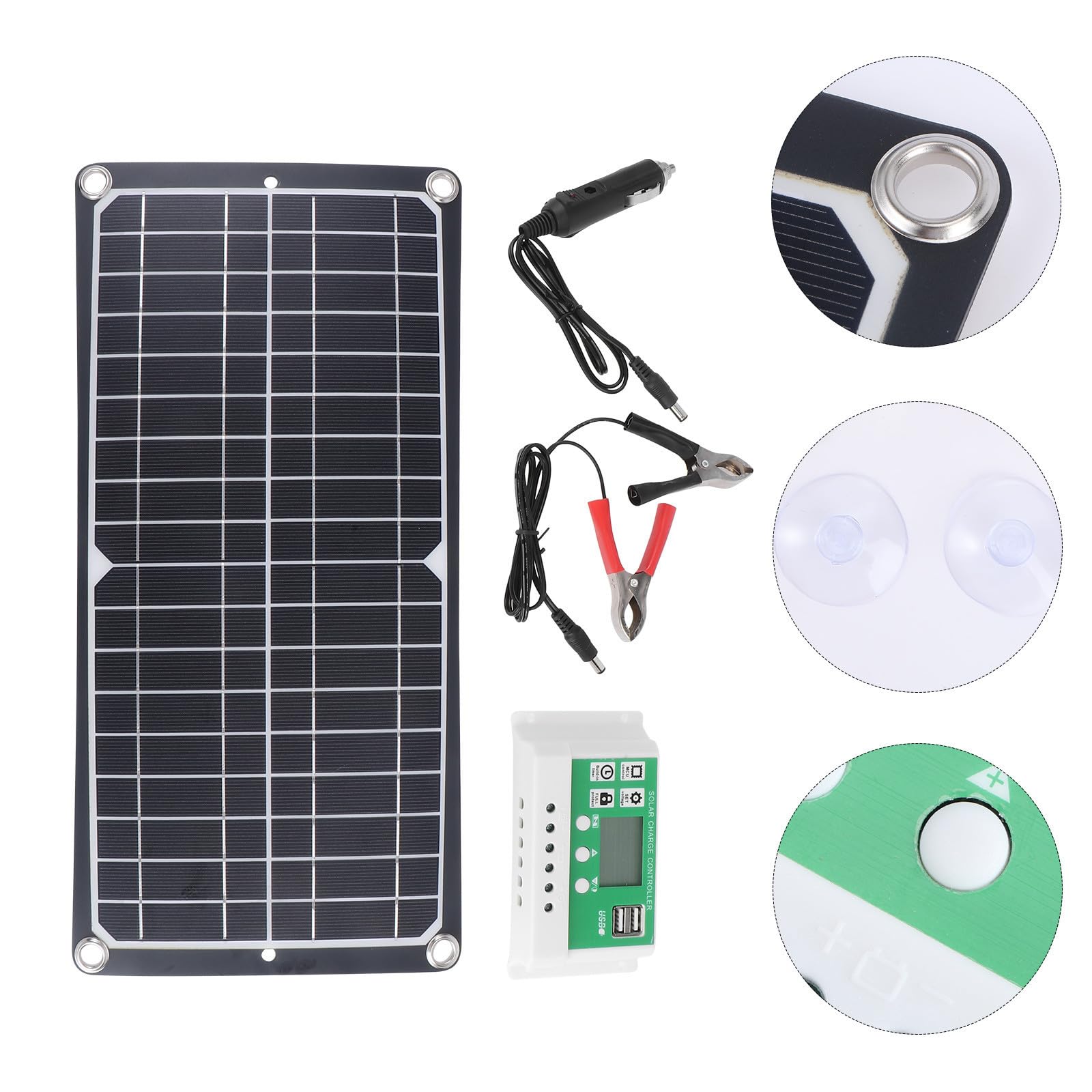 Pannello Solare 50w 18v Monocristallino Nero Leggero per Esterno
