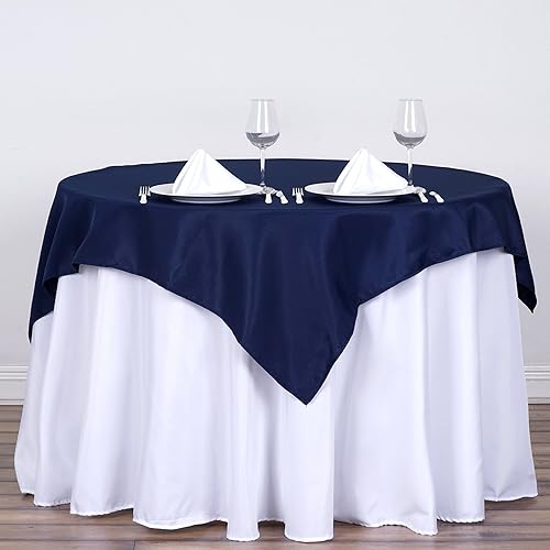 Miniatura 3 de BalsaCircle - Mantel cuadrado patriótico del Día de los Veteranos, 6 piezas, 54 x 54 pulgadas, color azul marino, para fiestas del 4 de julio,