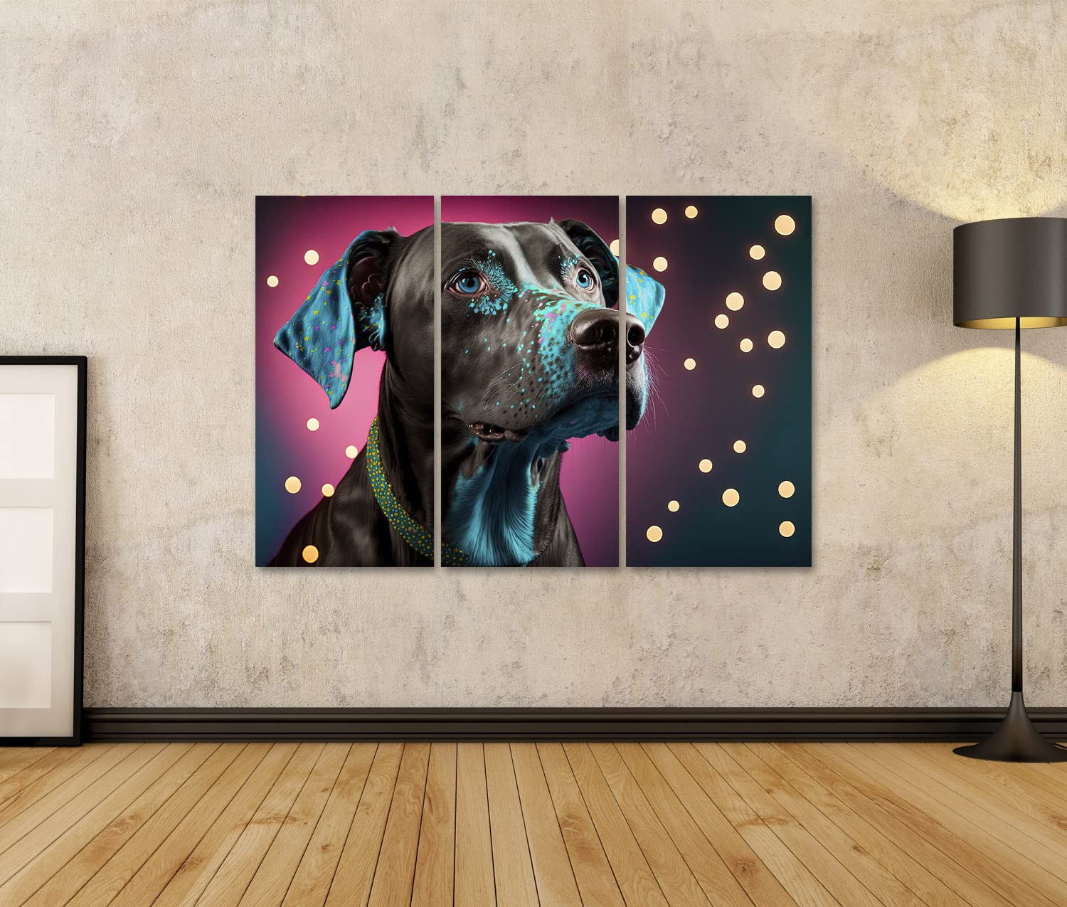 islandburner Prime - Quadro su tela, stile pop art deco, cane, ecstasi, poster da parete
