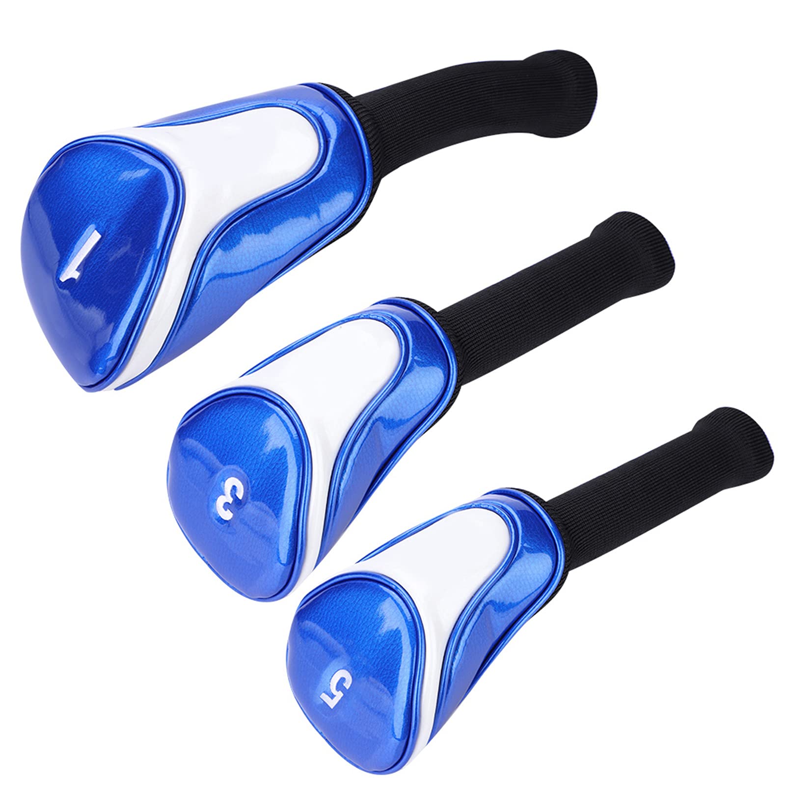 Golfschläger-Schlägerhauben für Fahrer, langlebiges blaues PU-Golfer-Zubehör aus elastischer Baumwolle