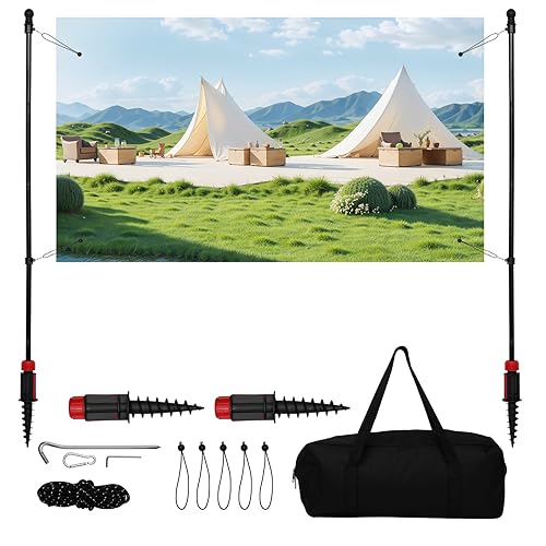 Outdoor Banner Stand 6.5 ft,Portable Adjustable-Length Banner Holder Set with