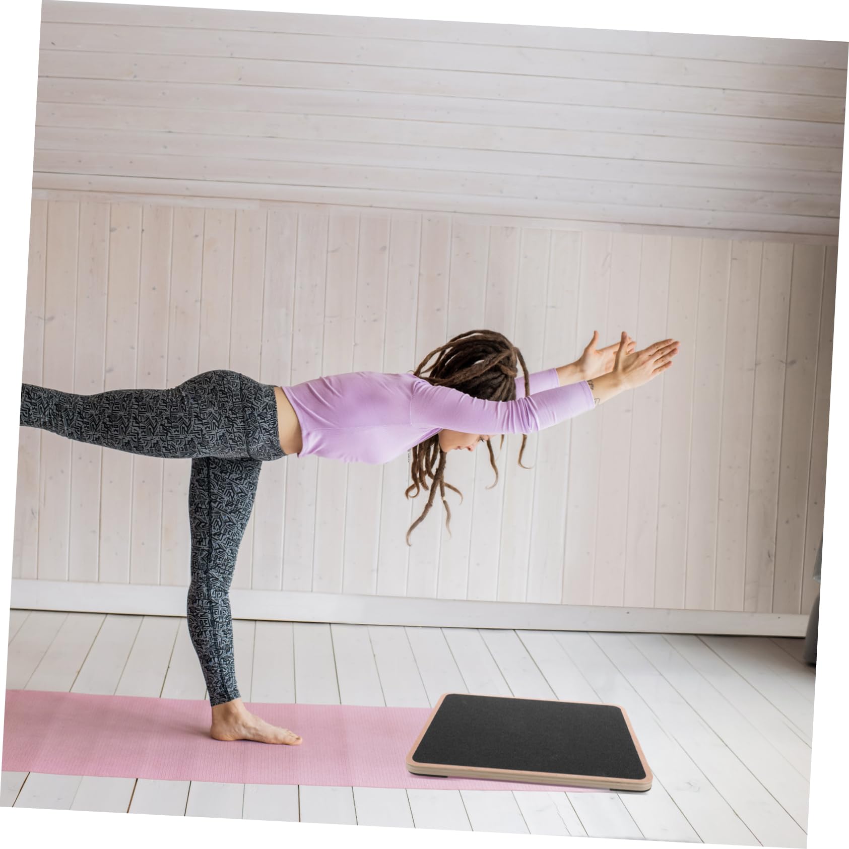 TOYANDONA Piattaforma Allenamento per Adulti Attrezzatura per Yoga e Fitness con Design e Stabilità Ottimale per Esercizi Coordinazione e Bilanciamento