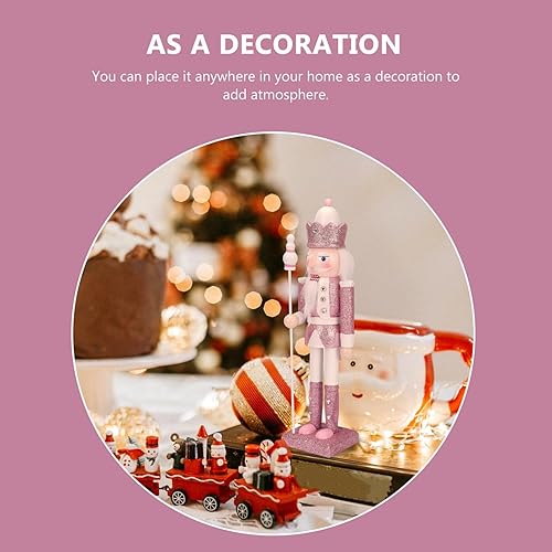 Miniatura 7 de Sewroro Figura de cascanueces de madera, cascanueces de madera, soldado, decoración de Navidad, adorno para fiesta de festival de Navidad