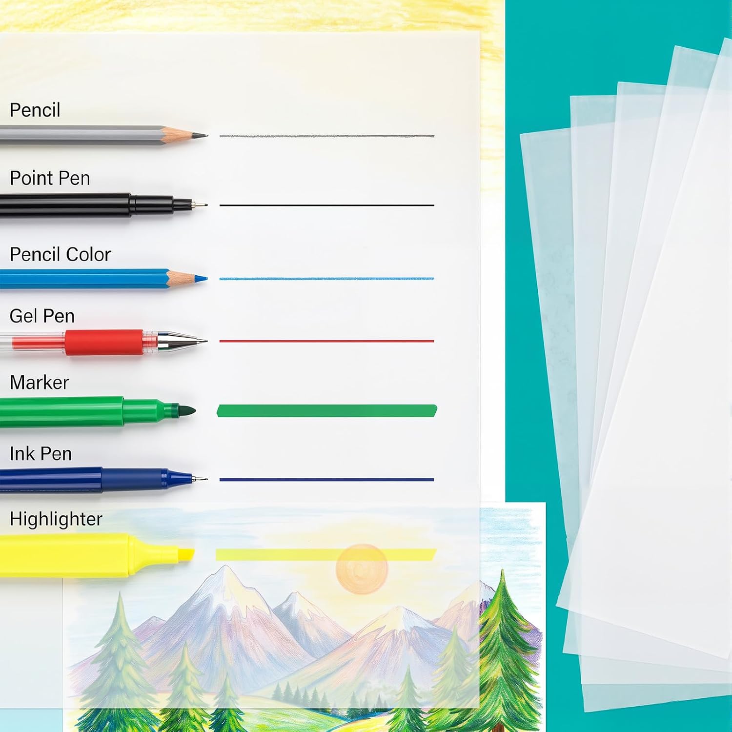 100 Sheets 11x17 Inch Translucent Vellum Paper, 60 GSM Vellum Tracing Paper Translucent Printable for Wedding Invitations, Drawing, Sketching, Belly Bands, Architectural Design