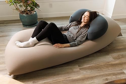 Miniatura 8 de Yogibo Luxe Max - Puf de 6 pies, puff con una funda exterior lavable de lujo de lujo, acogedor sofá favorito del cliente para jugar, leer y