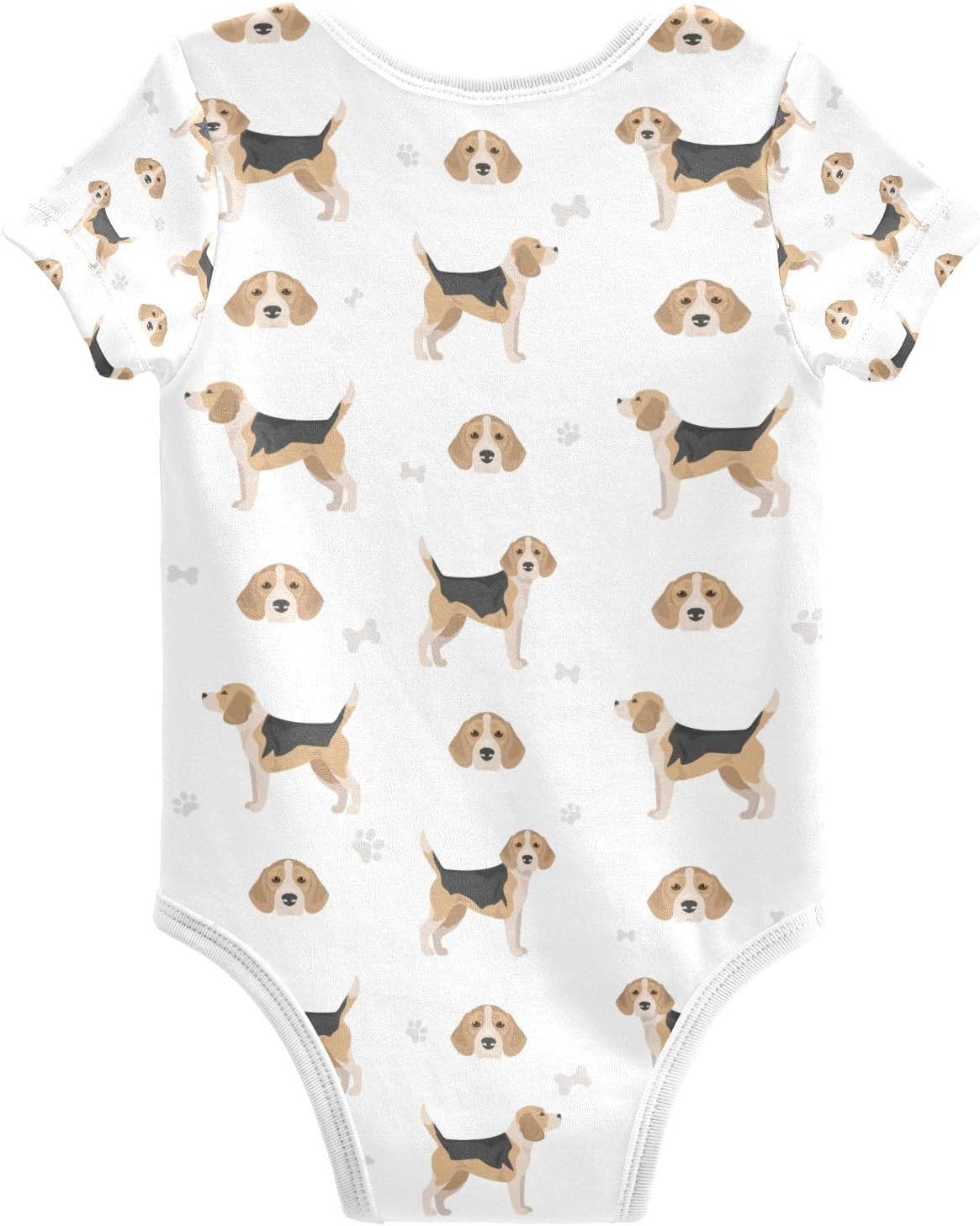 vvfelixl Baby Girls' Bodysuits Black Pug White Short Sleeve Cotton Baby Clothes For Girls 0-24 Months