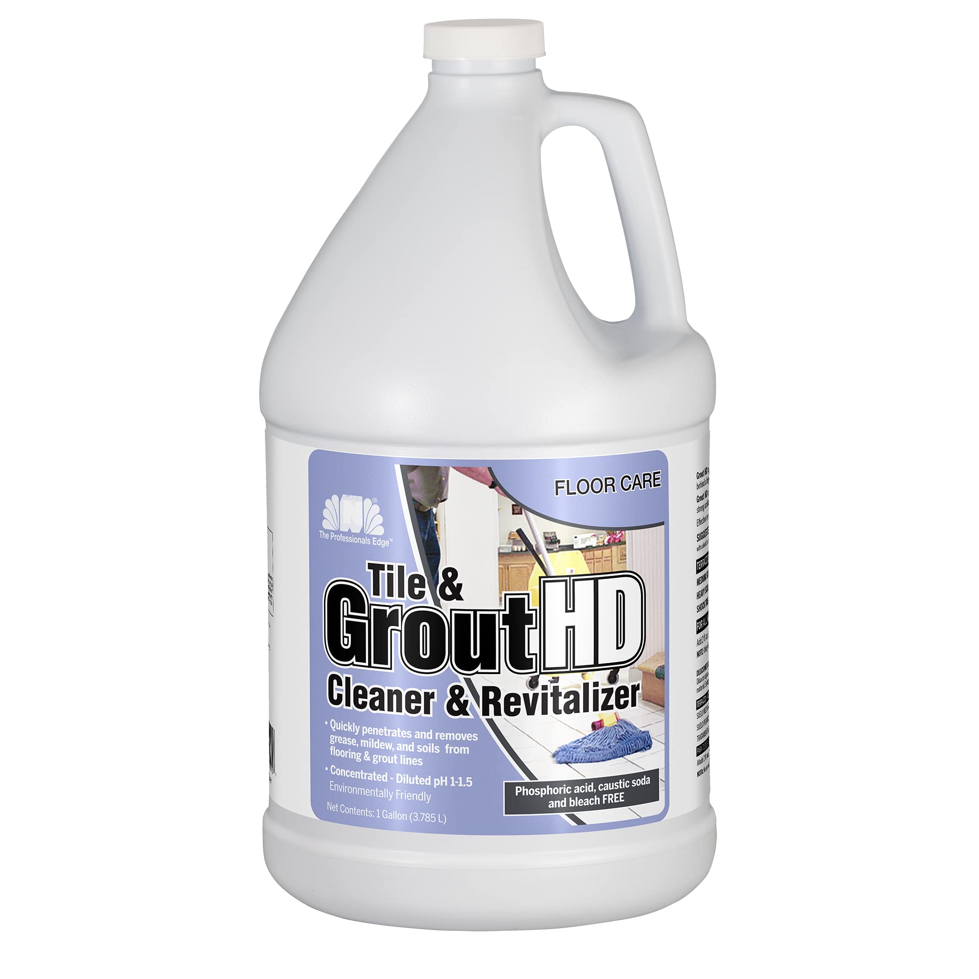 Nilodor Tile & Grout Hd Cleaner and Revitalizer concentrate, 1 gallon (128 GCB)