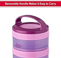 Vista 51 de Whiskware Disney Princess and the Frog, Stackable Snack Containers for Kids, 3 Stackable Snack Cups for School or Travel, Formula and Cupholder Tiana