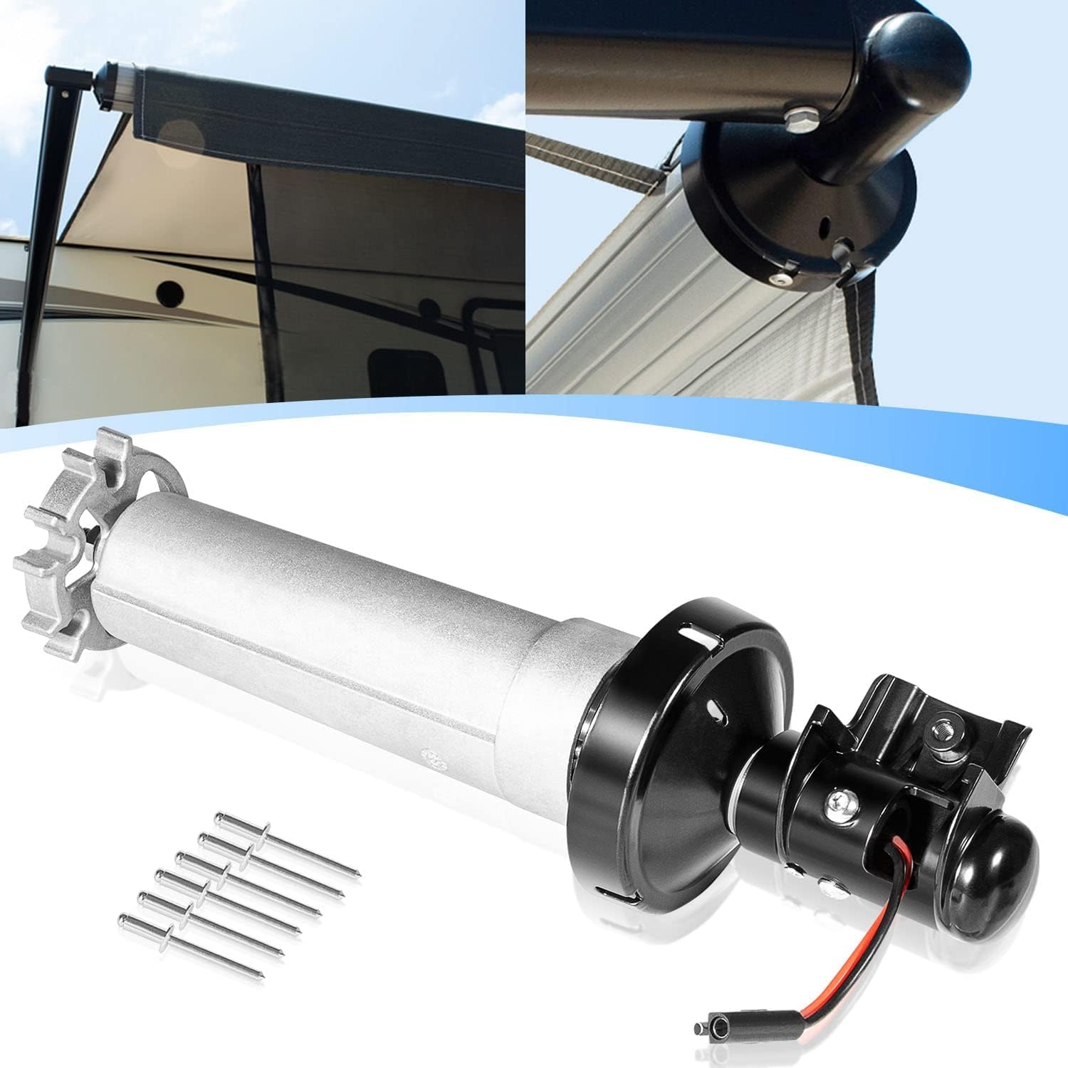 3310423.209U Torsionsbaugruppe rechts, schwarz, für Dometic Markisen der Serie 9100 Antriebskopf für Markisenmotor, für Wohnmobil-Markisen Auto & Motorrad