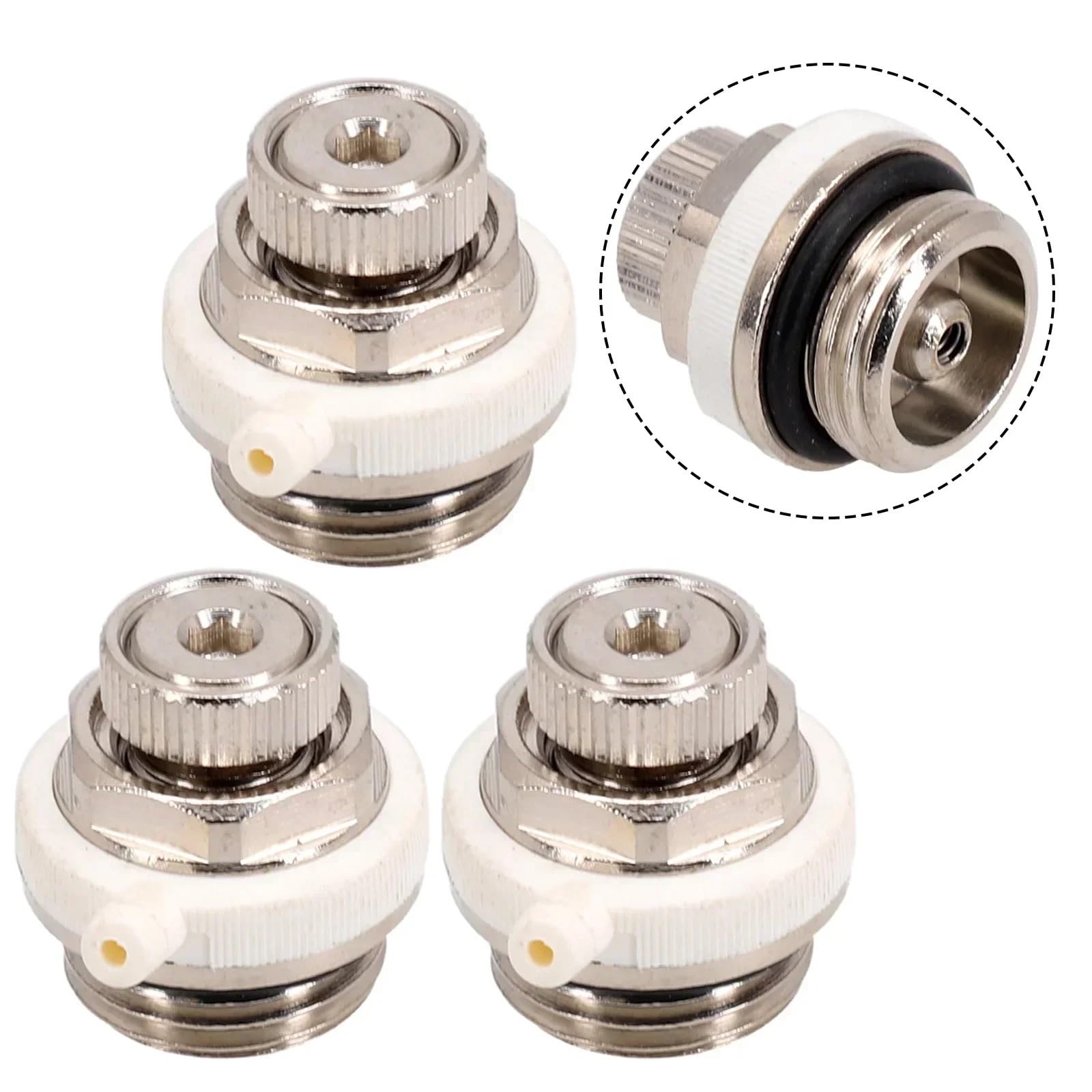 Valvola di sfiato automatica for radiatore, sfiato aria automatico da 1/2", valvola di sfiato automatica, parti for radiatori, distributore di acqua for riscaldamento a pavimento(5pcs)
