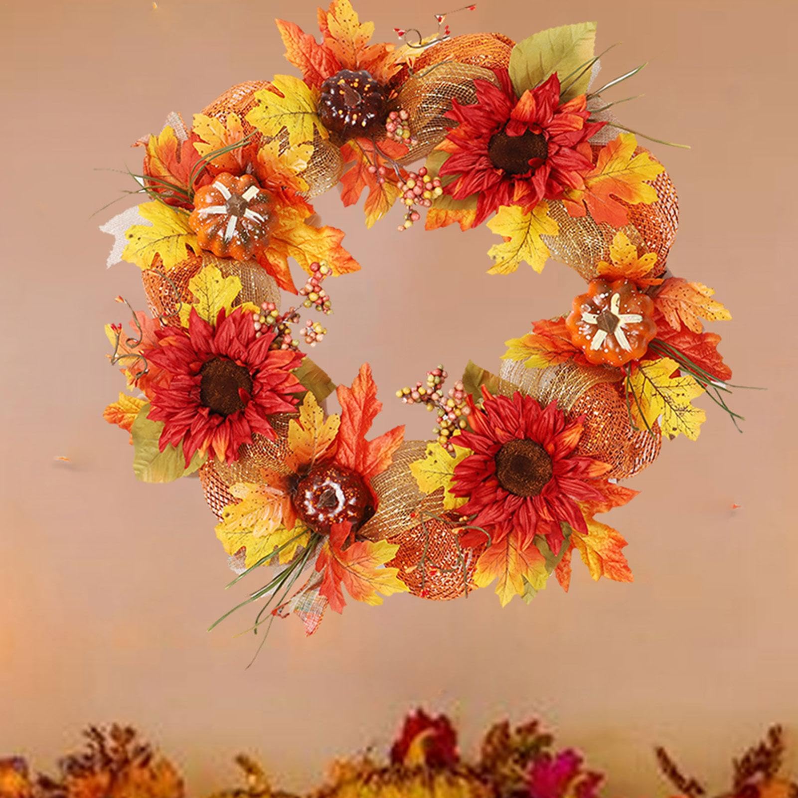 Amazon.co.jp: 秋のドアのリース、感謝祭のリース - 秋のリース  