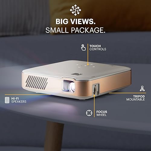 Miniatura 5 de Kodak Proyector portátil Luma 450 nativo de 1080p - 150 lúmenes ANSI, Wi-Fi, Bluetooth, HDMIUSB, soporta entrada 4K, incluye funda, pantalla de