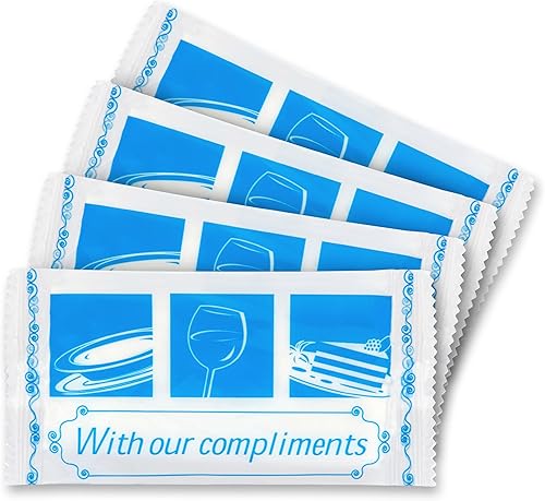 Miniatura 1 de Fresh Towel - Toallas húmedas envueltas individualmente, 1 caja de 100 toallitas de mano envueltas individualmente (tamaño de toalla de 7 x 8