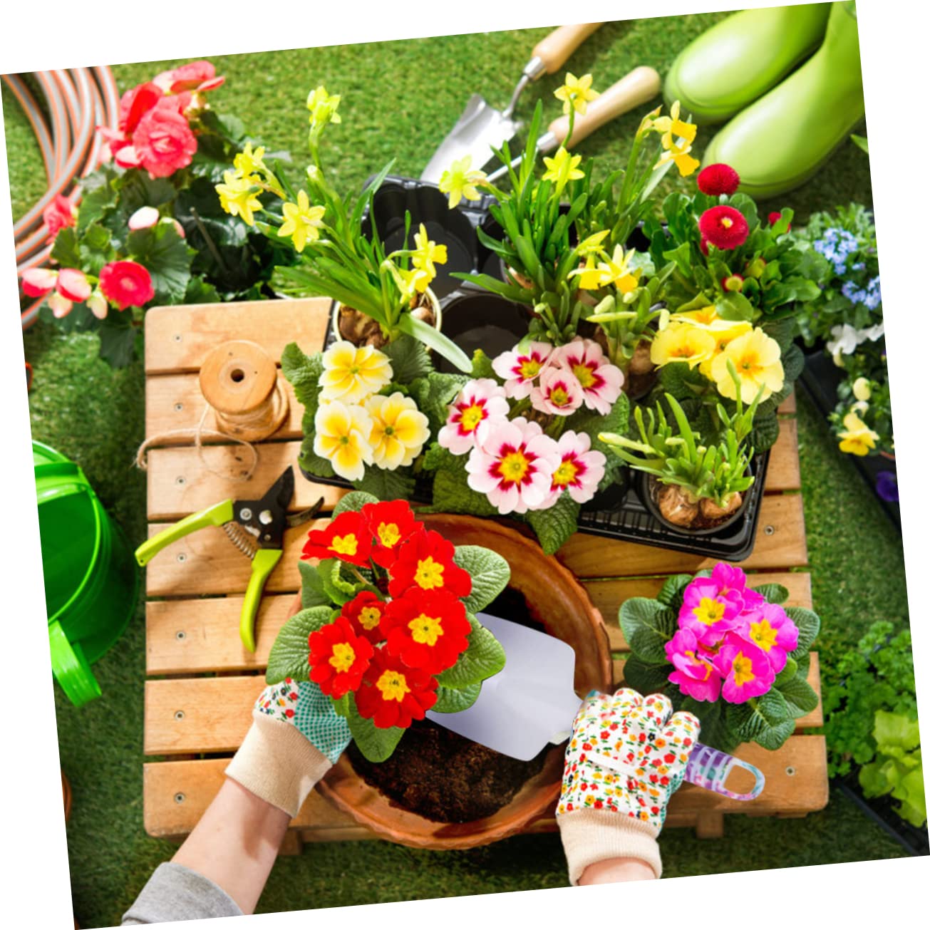 Toddmomy 10pièces Kit Outils De Jardinage à Main avec Pelle Truelle Râteau Et Cisailles pour Ameublir Le Sol Et Cultiver Légumes Et Fleurs