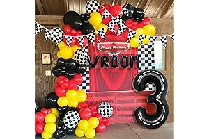 134-Piece Racing Car Birthday Party Decoration Kit