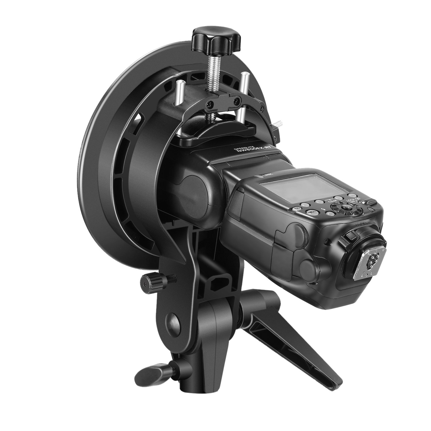 Neewer S-type Support de Flash avec Bowens Monture pour Flash Snoot Softbox Boîte à Lumière Bol de Beauté Réflecteur Parapluie D