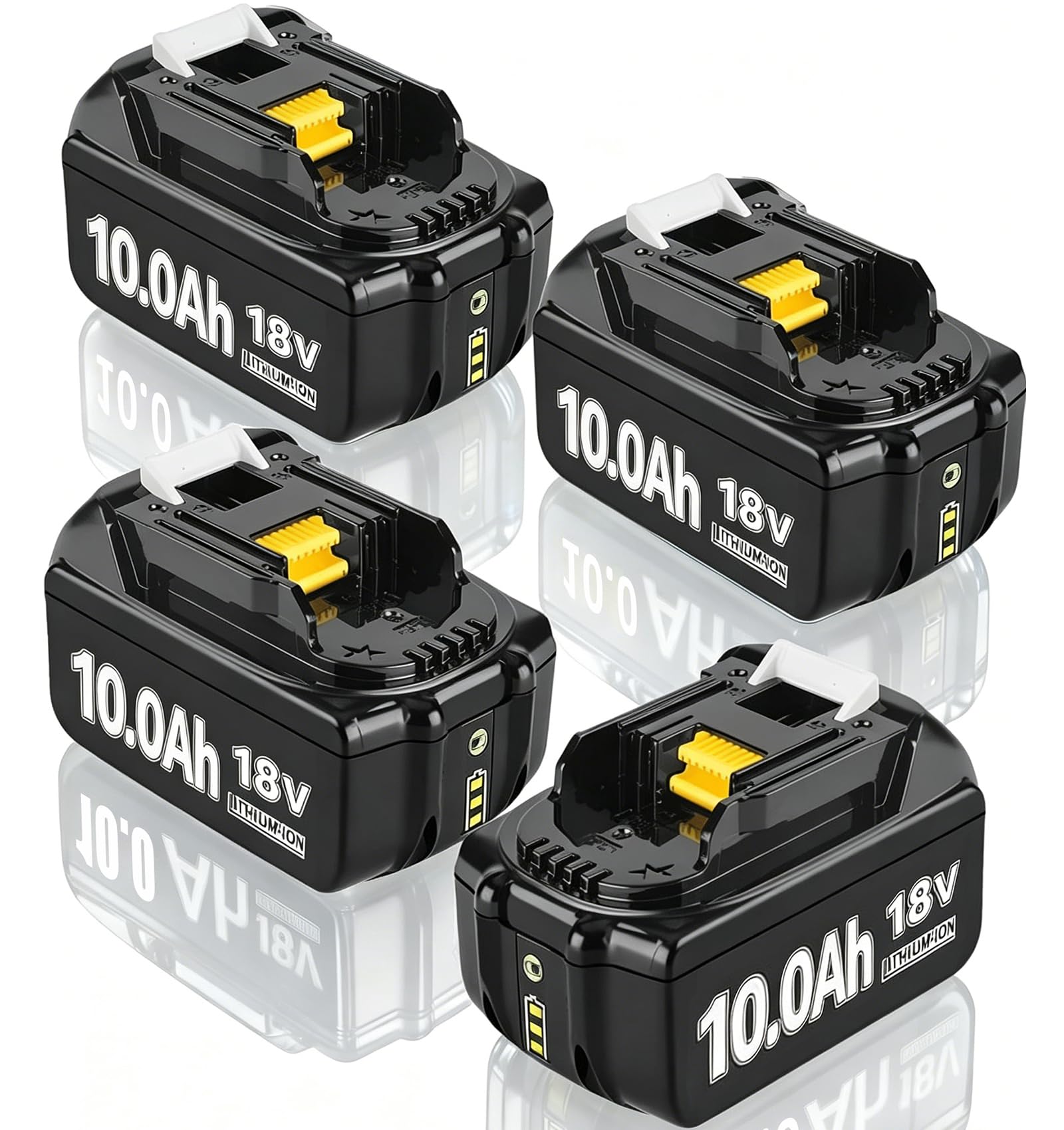 4X 18V 10h/10000mAh Ersatzakku für makita akku