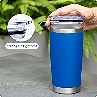 Vista 6 de Juego de 2 tapas de 591 ml para vaso de 20 onzas, tapas de repuesto a prueba de derrames y resistentes a salpicaduras con deslizador para tazas