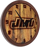 Vista 336 de The Fan-Brand NCAA Oklahoma Sooners: Faux Barrel Top Wall Clock Sports Team Bar Sign Décor - Home Man Cave, Party Decoration - Made On Demand