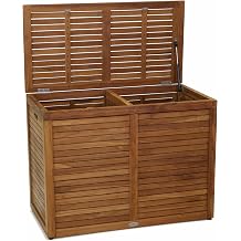 AquaTeak Manada Large-Size Double Teak Storage Chest