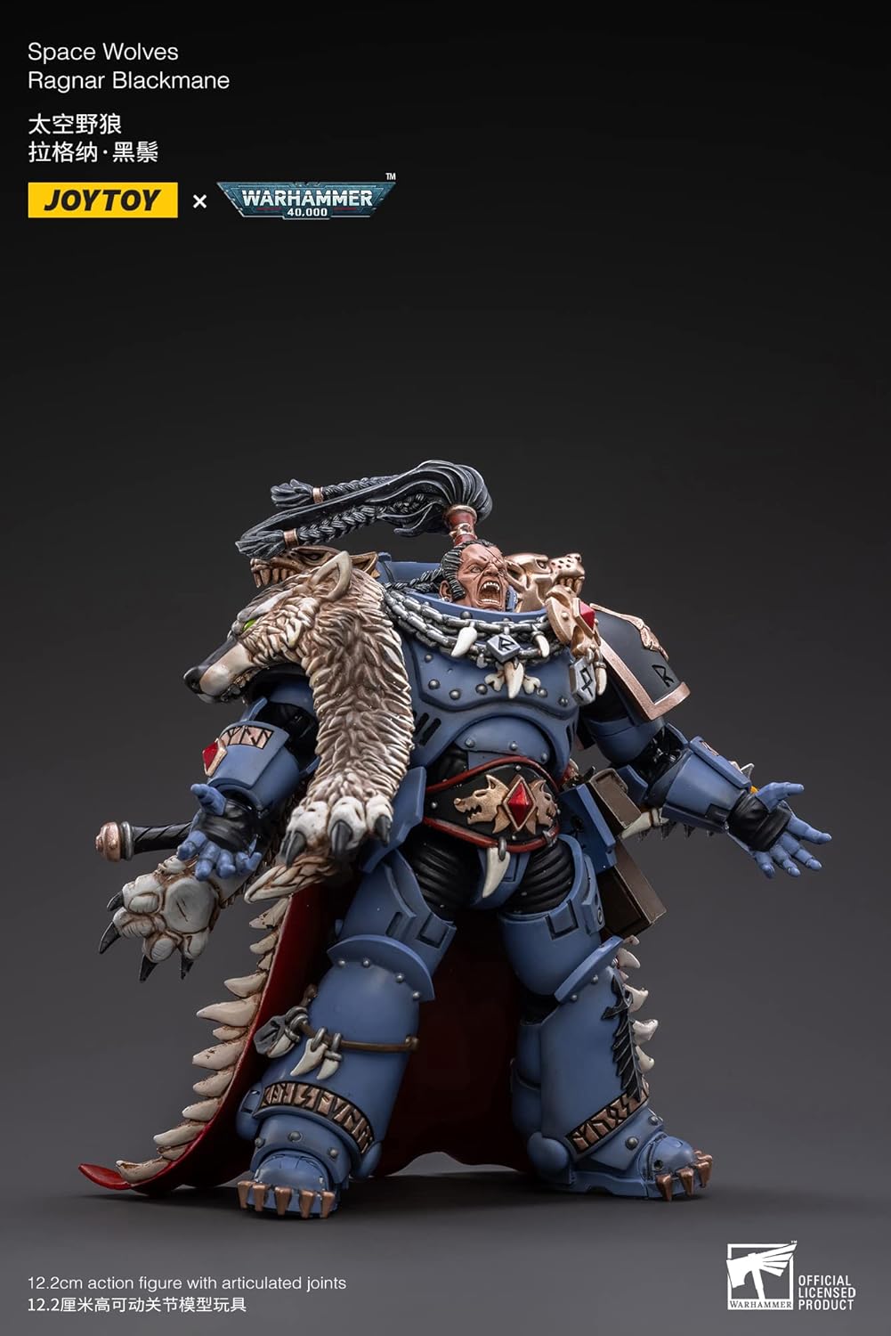 BLOOMAGE JOYTOY (BEIJING) TECH Warhammer 40K: Space Wolves Ragnar Blackmane 1:18 Scale Action Figure