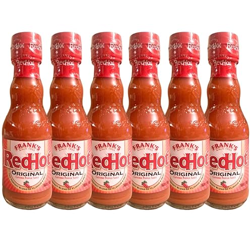 Frank's Red Hot - Salsa de pimienta de cayena original - 5.0 fl oz (caja de 6)