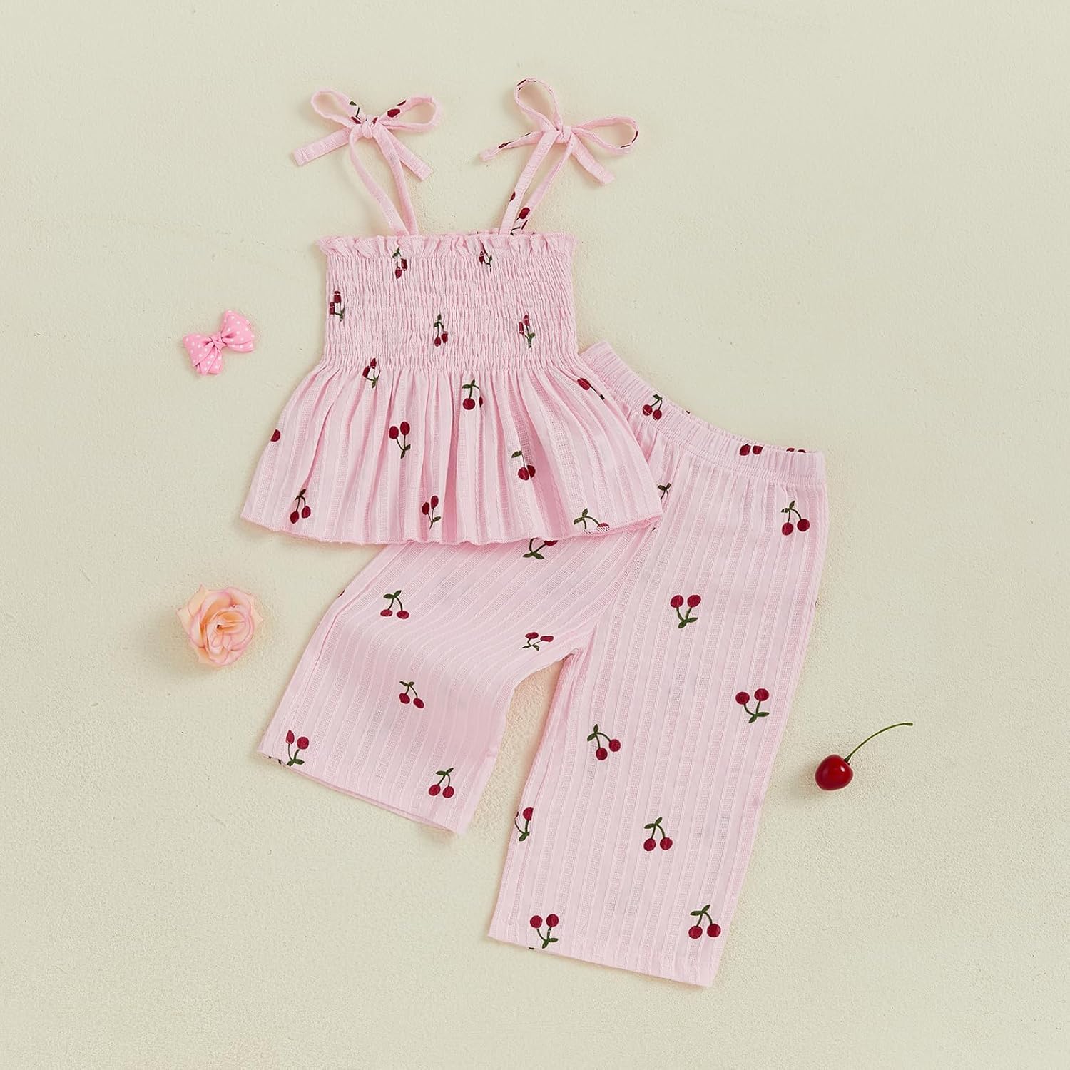 Mubineo Toddler Baby Girl Summer Fall Clothes Cute Sleeveless Tops Pant Outfits Set Infant Strap Boho Princess Outfit - Image 5