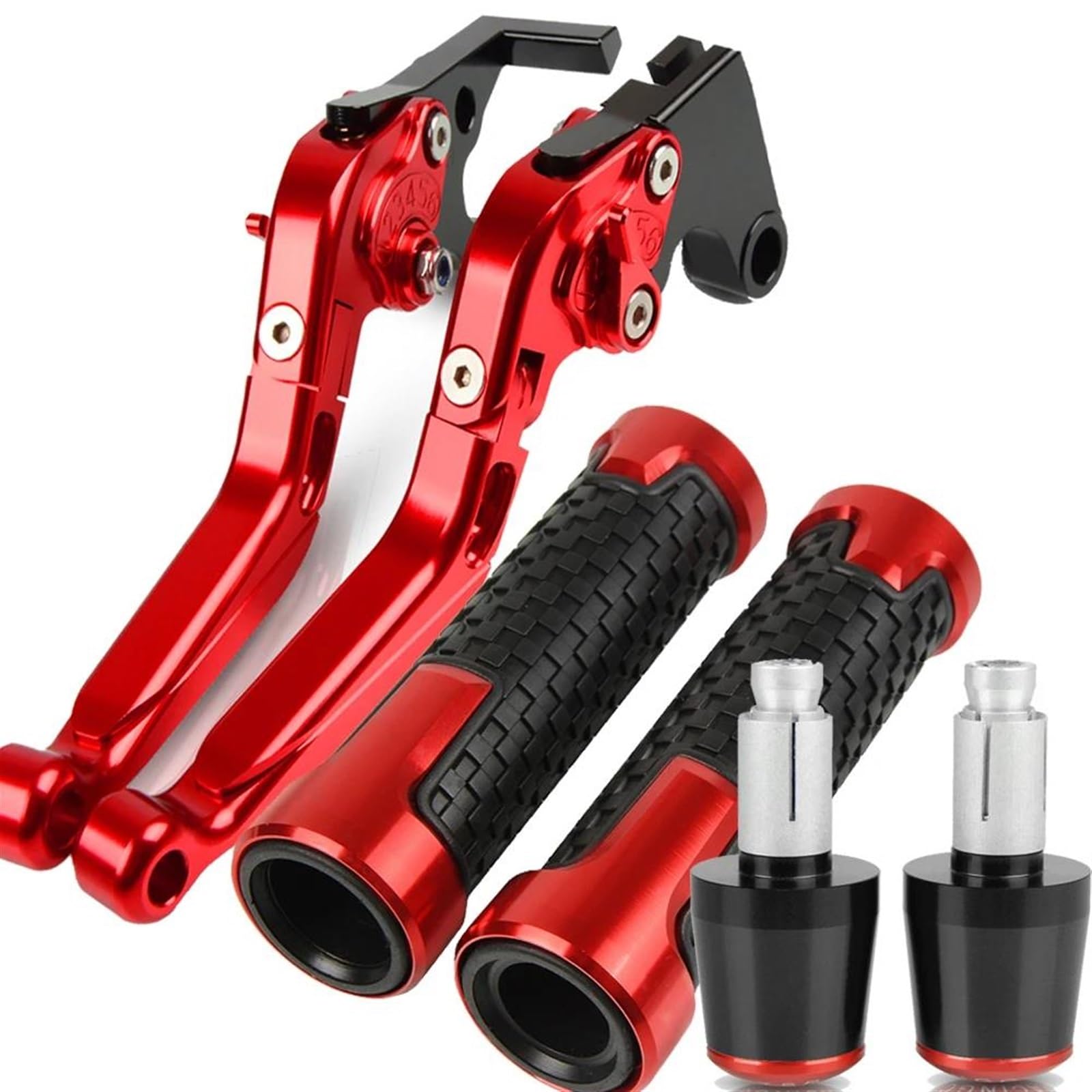 VTAIEX Motorbike Accessories Motorcycle Clutch Brake Master Levers Kit for Ducati MULTISTRADA 1200 1200S 1200GT 2010 2011 2012 2013 2014 2015 2016(Black- Silver)