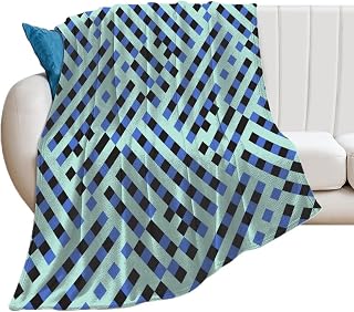 Op Art Geometric Stripe Blanket 40"*50"(100 * 130cm) Lightweight Thermal Flannel Cozy Throw Blankets Bed Throws Home Decor for Couch Sofa Chair Living Room Travel
