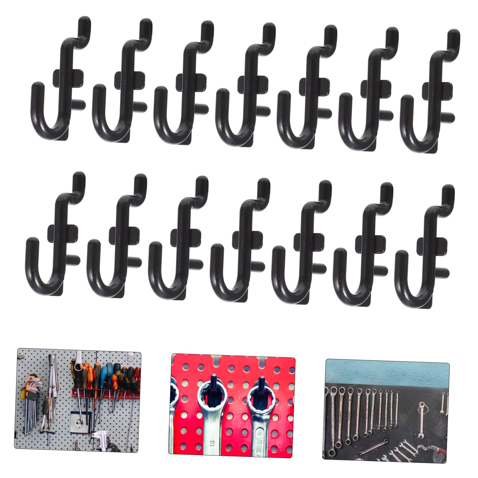 Mobestech 50 Pezzi Gancio Portaoggetti Assortimento Di Ganci Per Pegboard j Portautensili Per Pannelli Forati Gancio Da Officina Ganci Parete a Piolo Ufficio Plastica Titolare Conservazione