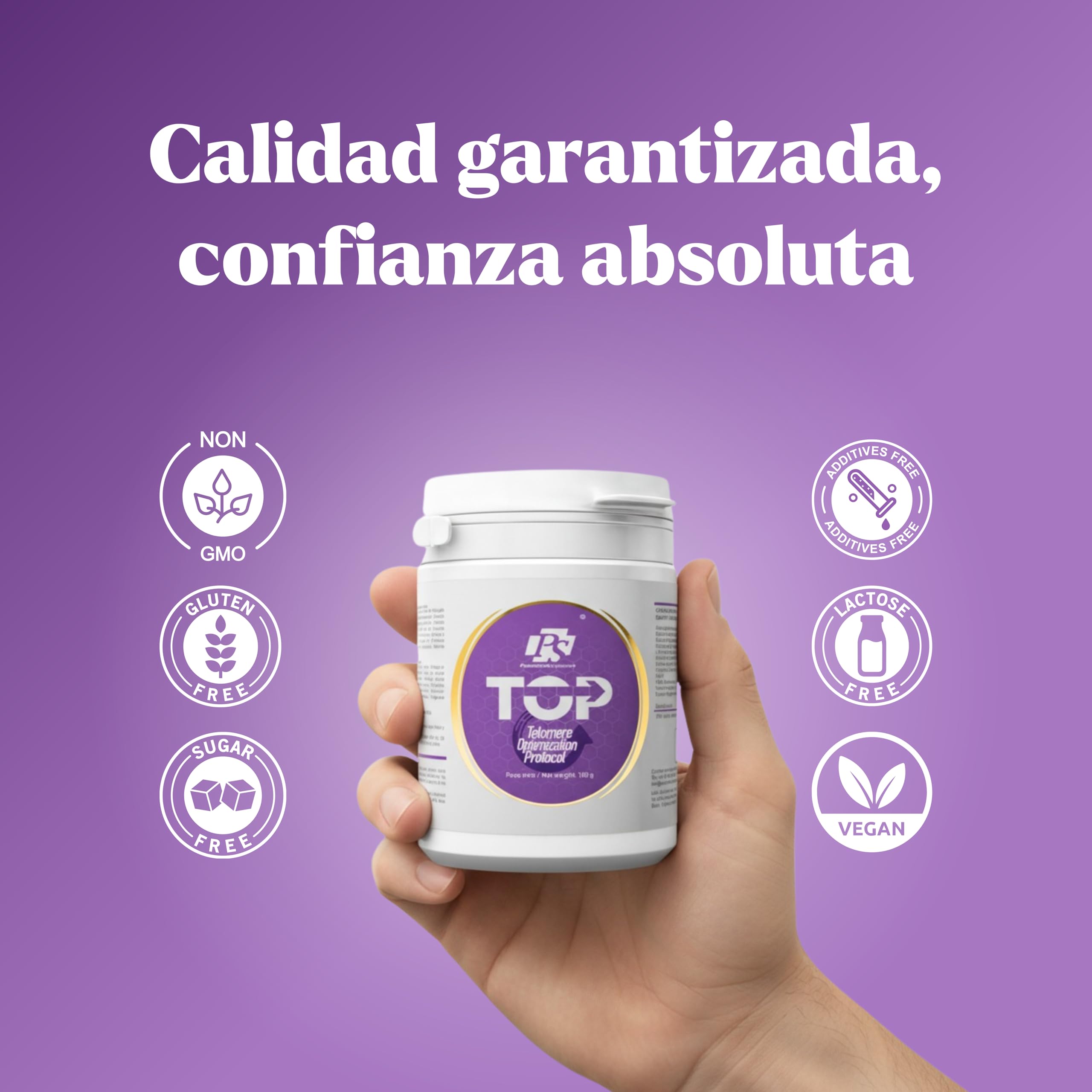 PS T.O.P - Antiedad Celular, Fórmula Avanzada con NADH y Q10, 300 g
