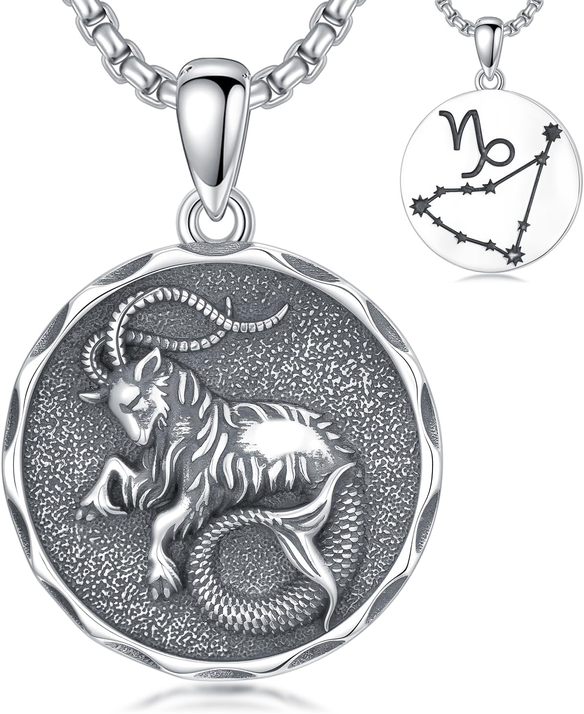 Zodiac Necklace 925 Sterling Silver Constellation Celestial Necklace Zodiac Sign Charm Horoscope Astrology Jewelry Birthday Gifts for Men Women Christmas