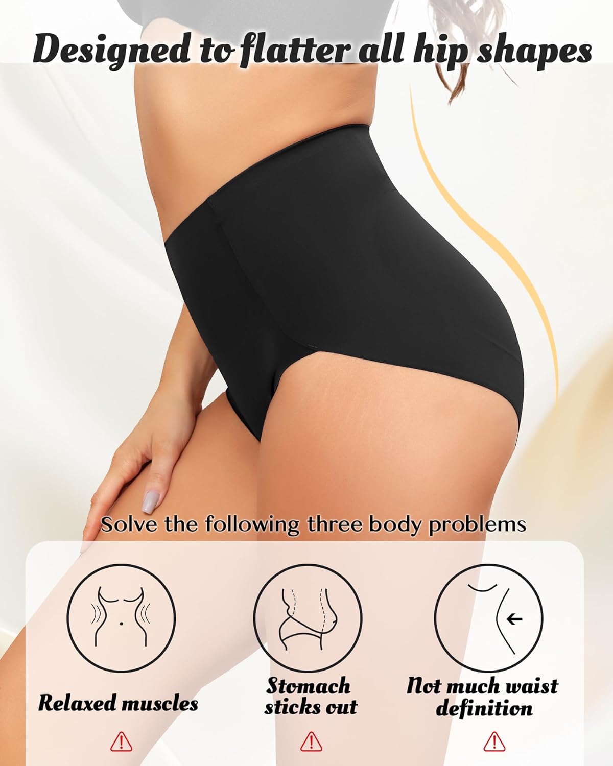LEVAO Shapewear Women Tummy Control Underwear - Seamless High Waist Shaper Panties Full Coverage Moderate Shaping Briefs - Image 3