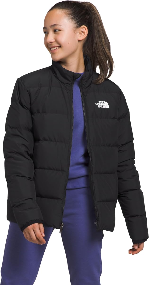 THE NORTH FACE Chaqueta de plumón reversible para adolescente, TNF Black, Small
